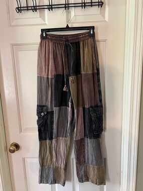 Patchwork Cargo Pants in Earth Tones - Men